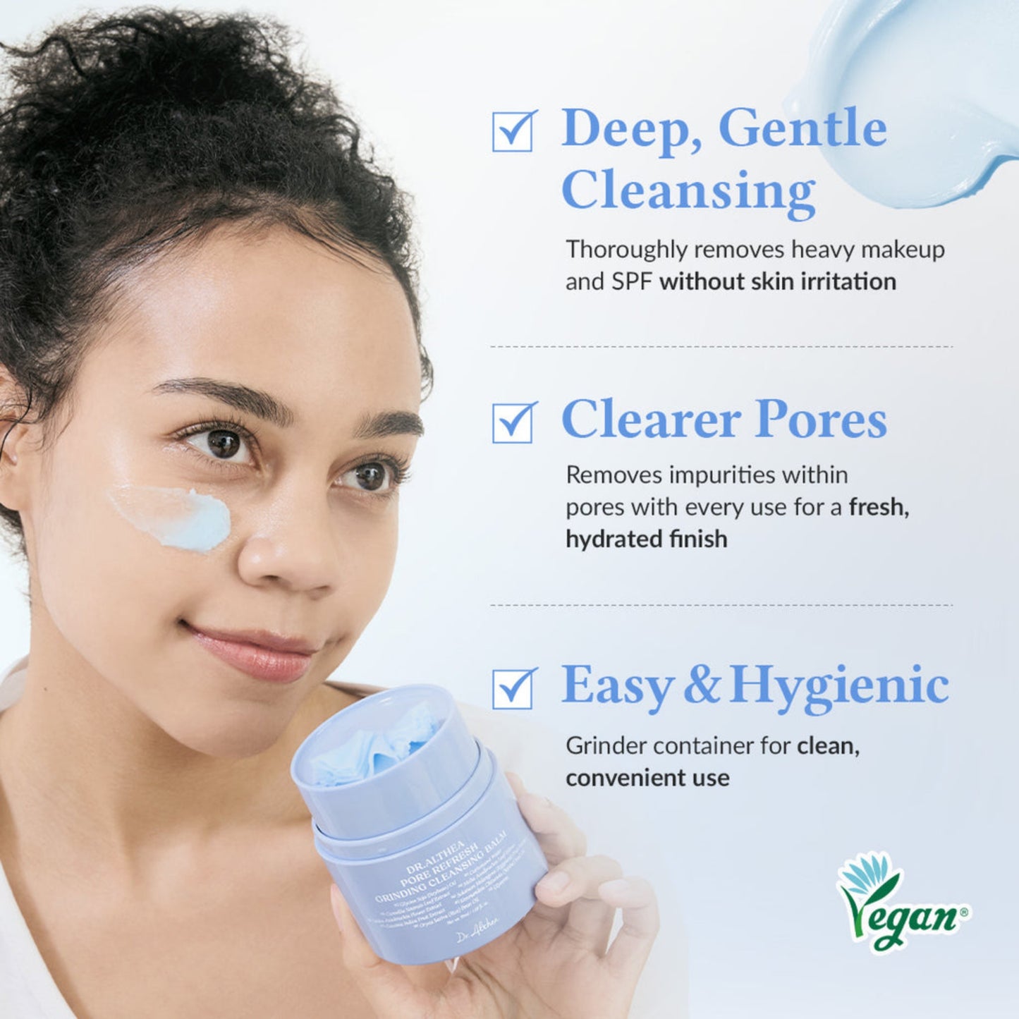 Dr. Althea Pore Refresh Grinding Cleansing Balm 50 ml, balsam demachiant care dizolva machiajul si curata porii