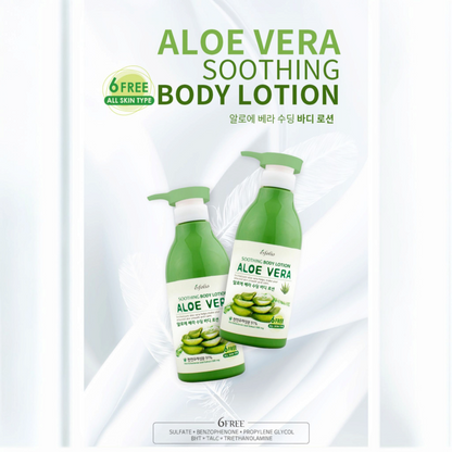 ESFOLIO Aloe Vera Soothing Body Lotion, loțiune de corp calmantă care hidratează și revigorează pielea