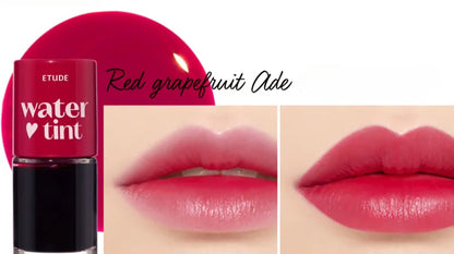 ETUDE Dear Darling Water Tint 04 Red Grapefruit Ade, tint de buze roșu grapefruit care oferă culoare fructată și prospețime de lungă durată