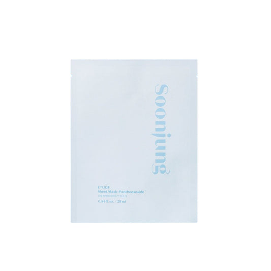 ETUDE Soon Jung Panthensoside Sheet Mask, mască de față calmantă care hidratează și protejează bariera pielii