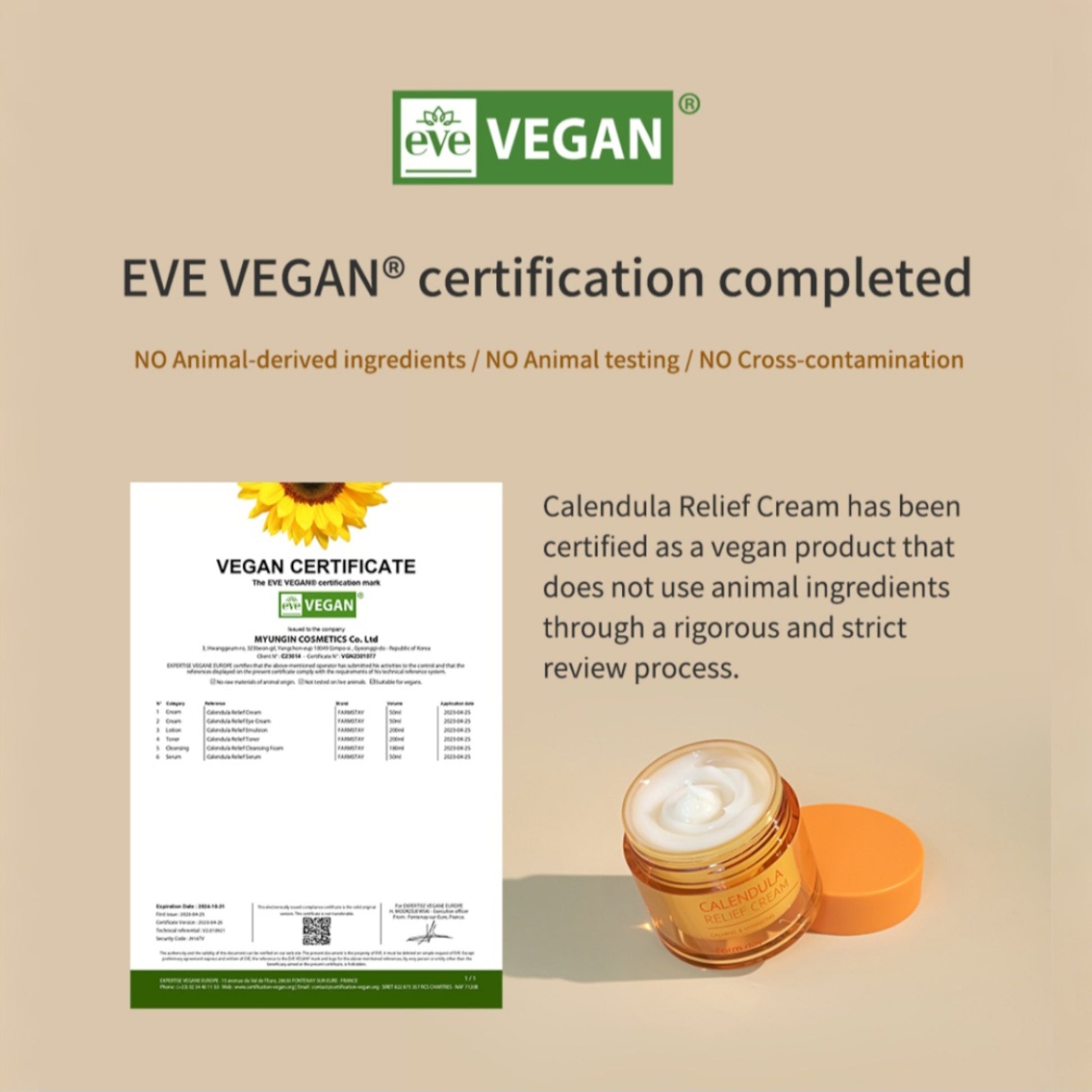 FARMSTAY Calendula Relief Cream 80 ml, crema calmanta cu galbenele, hidrateaza si sustine bariera pielii sensibile