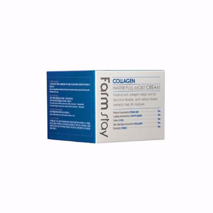 FARMSTAY Collagen Water Full Moist Cream 100 ml, crema hidratanta cu colagen, reda elasticitatea si netezeste tenul
