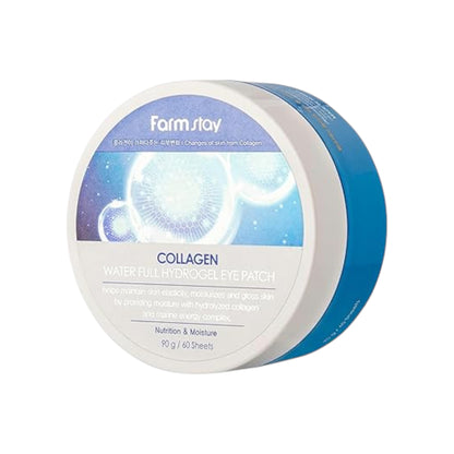 FARMSTAY Water Full Hydrogel Eye Patch 60 buc, patch-uri pentru ochi care hidrateaza intens si reduc aspectul cearcanelor