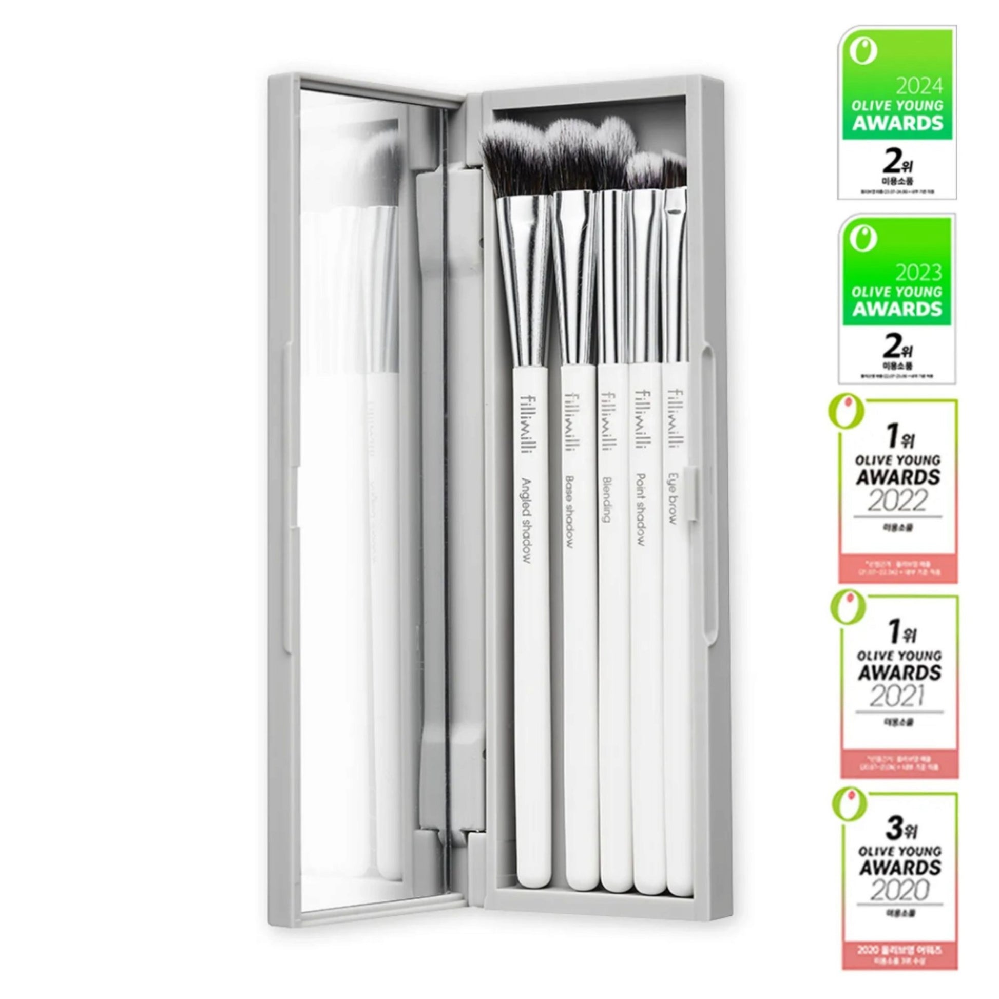 FILLIMILLI Eye Makeup Brush Set, set de 5 pensule pentru machiajul ochilor precis și uniform