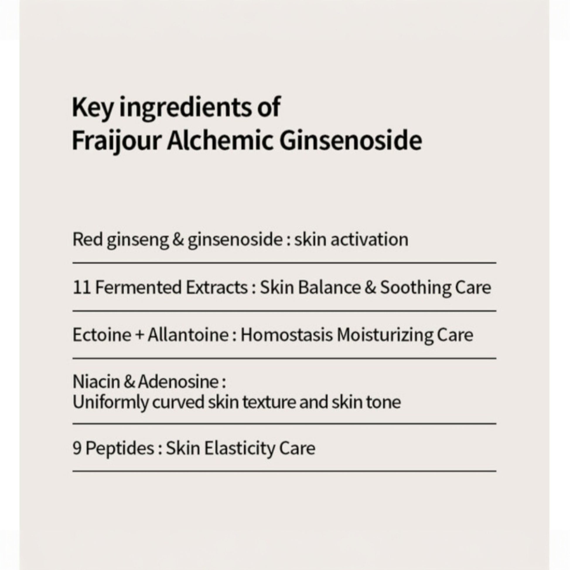 FRAIJOUR Alchemic Ginsenoside Intense Firming Cream 50 ml, crema de fermitate cu ginsenoside, netezeste si tonifica tenul