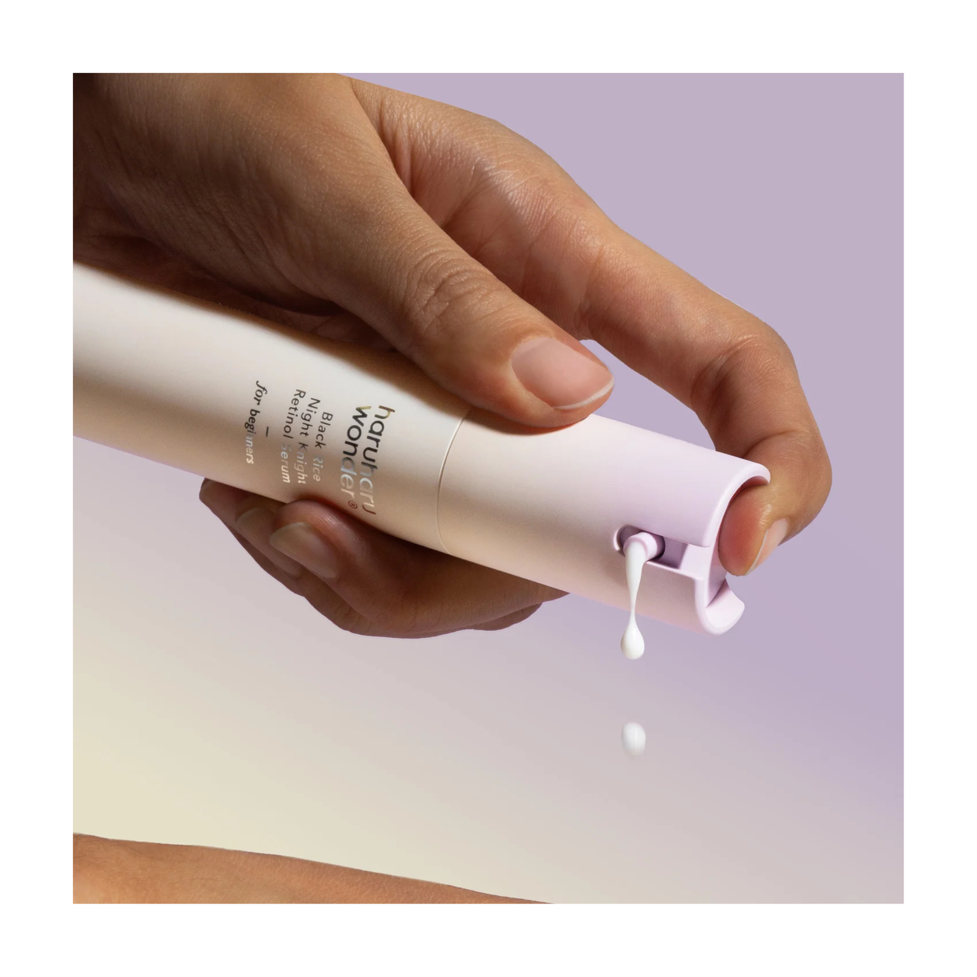 Haruharu Wonder black rice night knight retinol serum textura ser