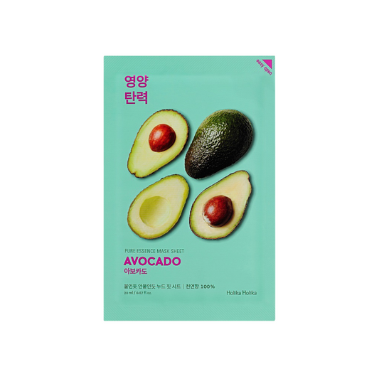 HOLIKA HOLIKA Pure Essence Mask Sheet Avocado, mască de față hrănitoare cu avocado care hidratează și revitalizează pielea