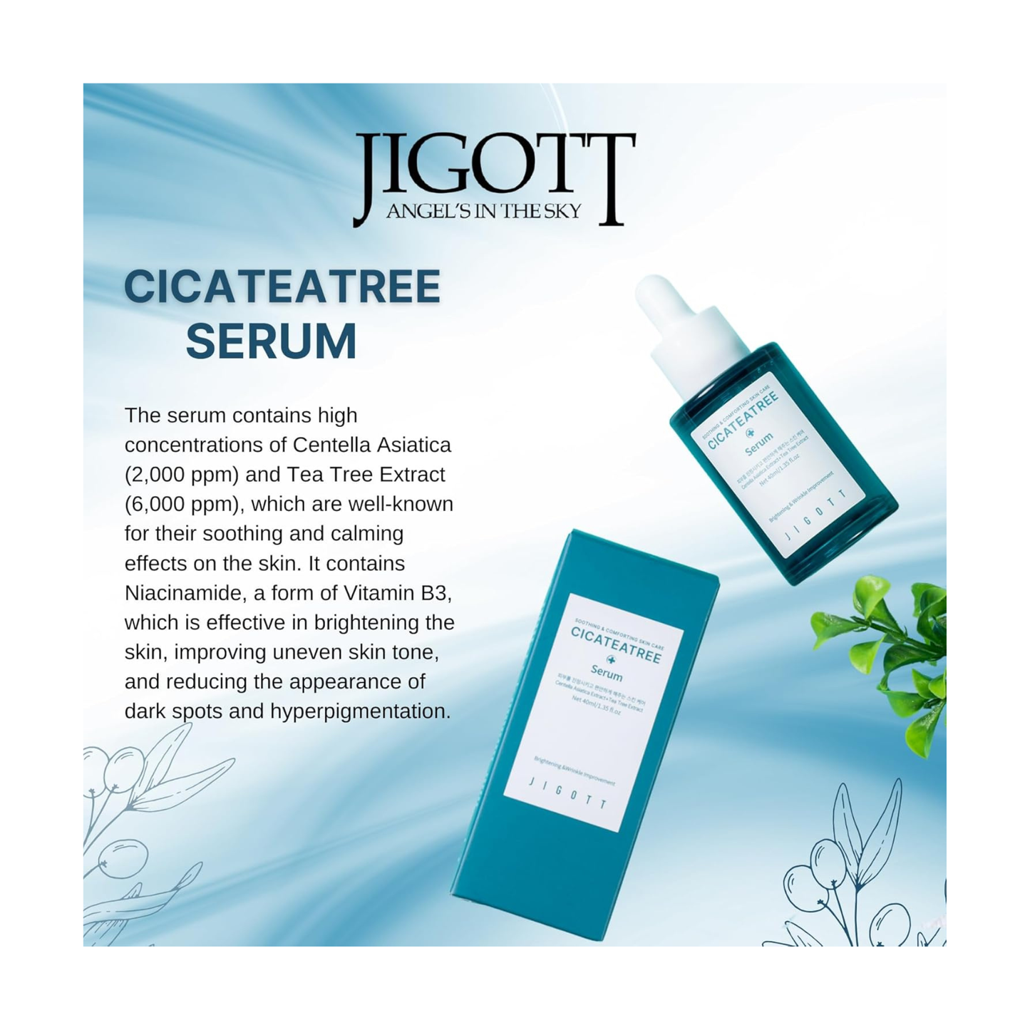 Jigott Cicateatree serum 40 ml prezentare produs si ingrediente cheie