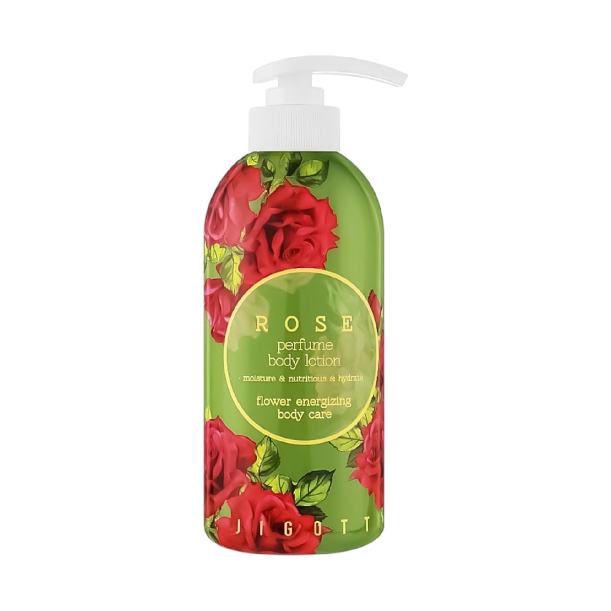 JIGOTT Rose Perfume Body Lotion 500 ml, lapte de corp hidratant cu parfum de trandafir, catifeleaza si lasa pielea fina