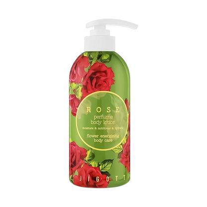 JIGOTT Rose Perfume Body Lotion 500 ml, lapte de corp hidratant cu parfum de trandafir, catifeleaza si lasa pielea fina
