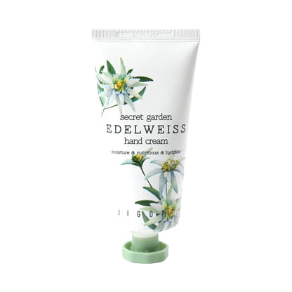 JIGOTT Secret Garden Edelweiss Hand Cream 100 ml, crema de maini hidratanta, catifeleaza si se absoarbe rapid