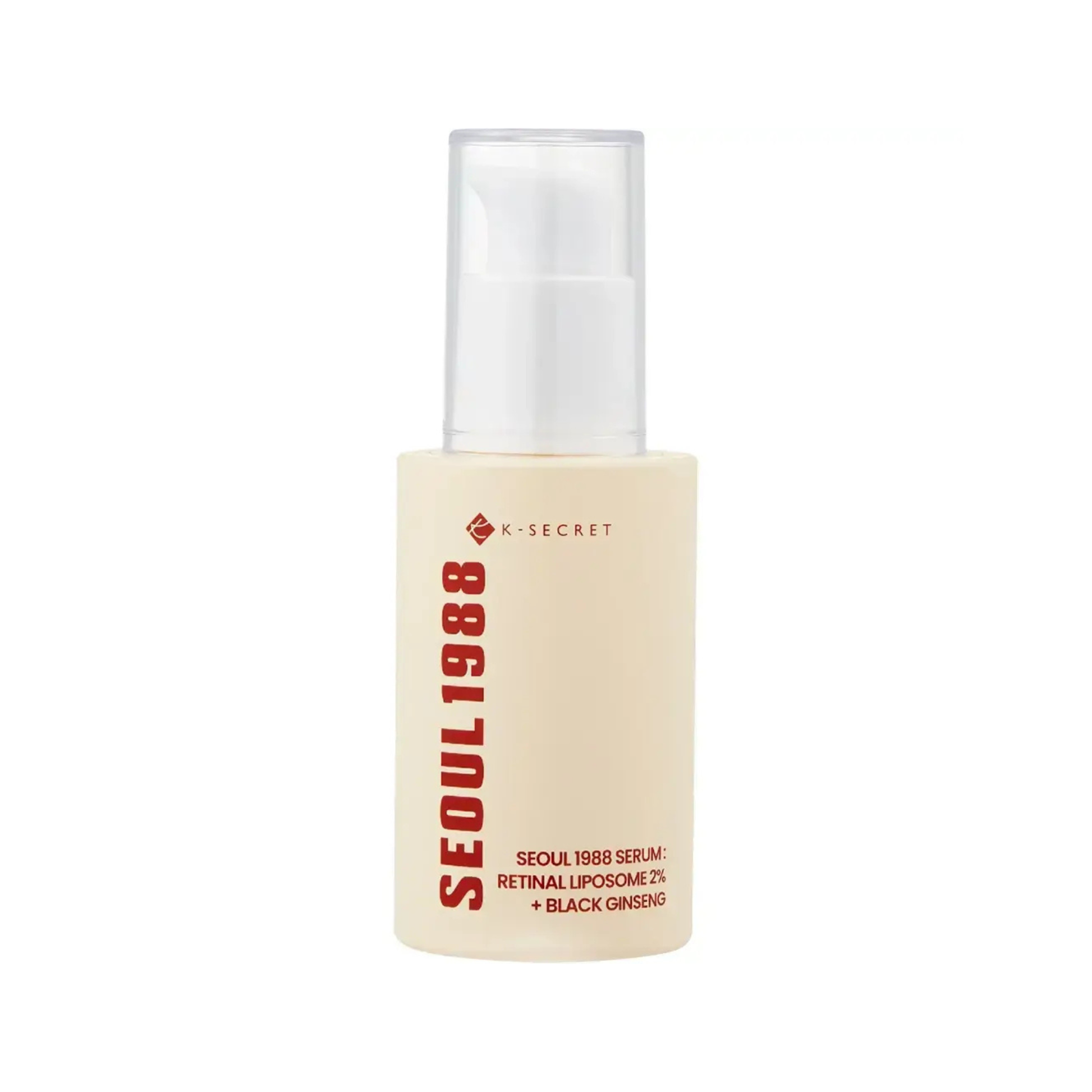 K Secret Seoul 1988 serum retinal liposome 2% + black ginseng pentru fermitate si imbunatatirea texturii pielii, ser concentrat anti-age.