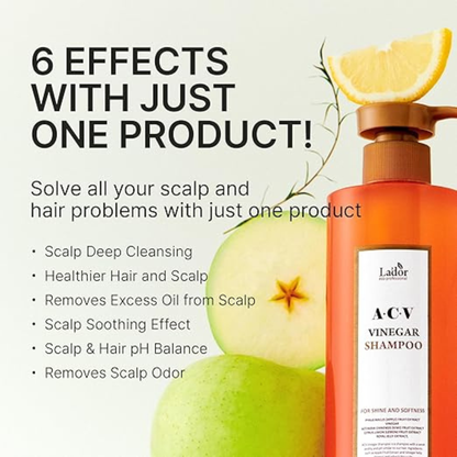 LADOR ACV Vinegar Shampoo, sampon cu otet de mere pentru scalp si par