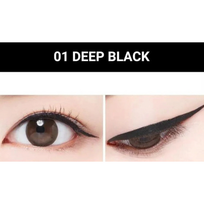 MACQUEEN MQNY Waterproof Pen Eyeliner 01 Deep Black, tuș de ochi negru intens rezistent la apă pentru un contur precis și dramatic