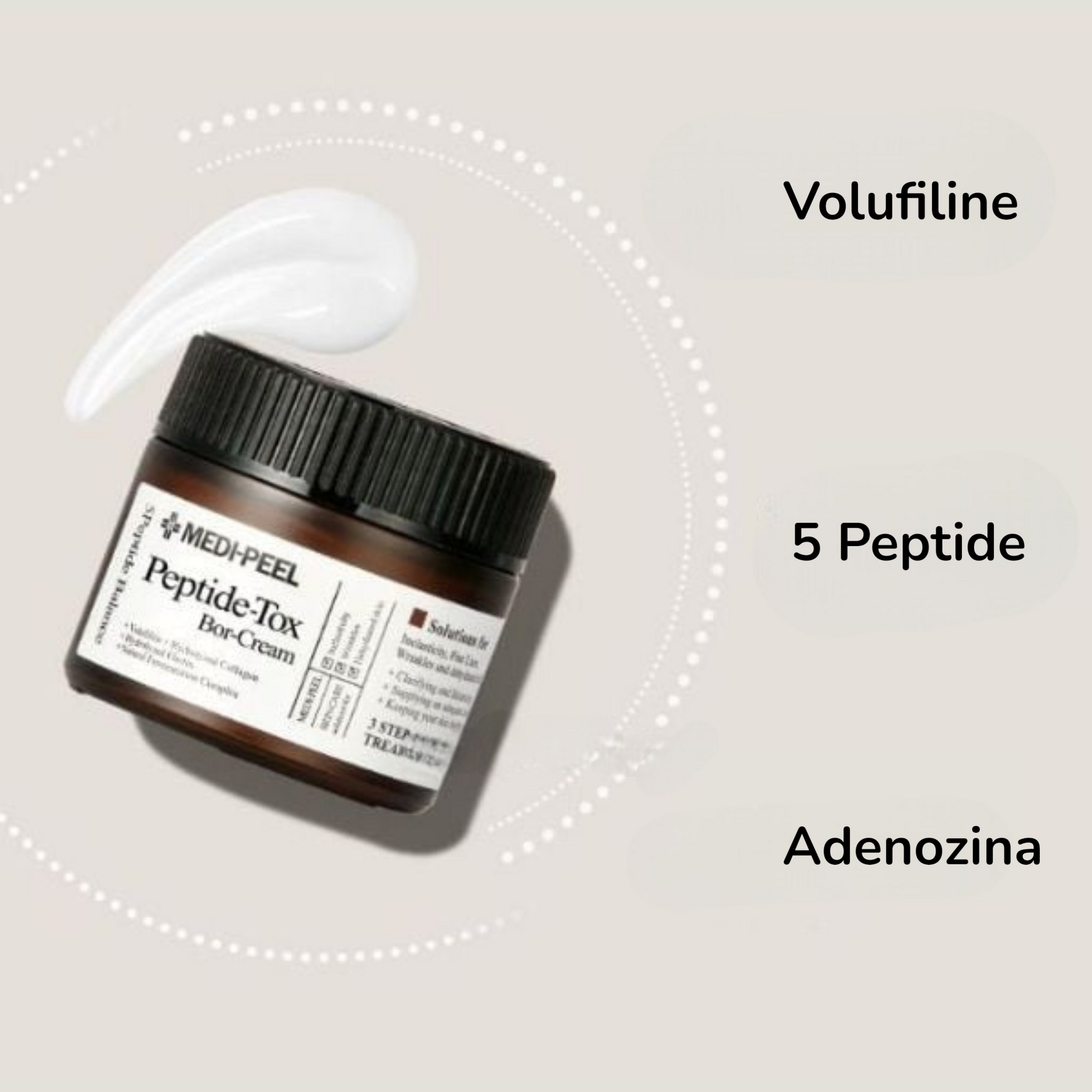 Crema fata lifting cu 5 peptide, colagen, volufiline si fermenti pentru riduri si fermitate, 50 g