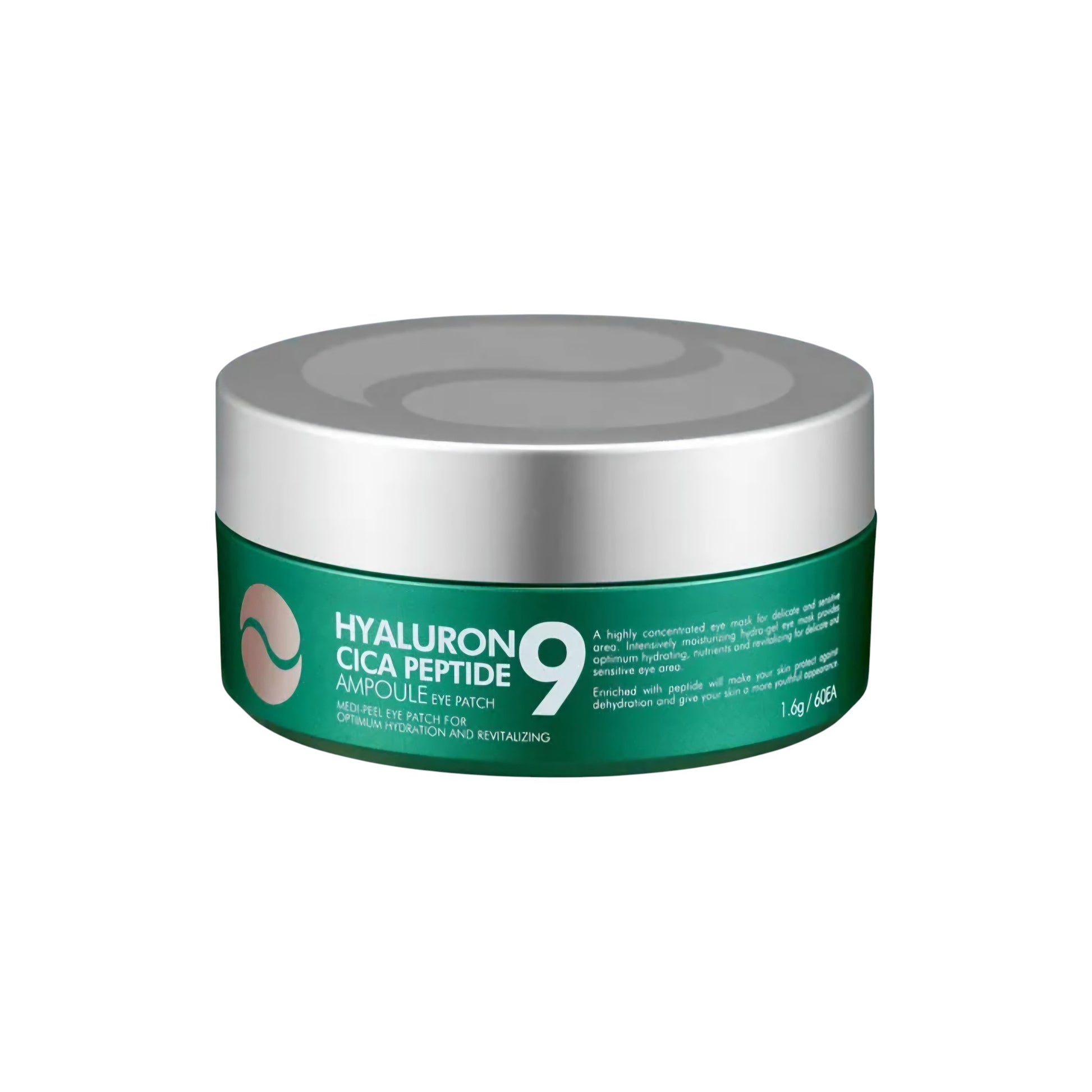 MEDIPEEL Hyaluronic Cica Peptide 9 Ampoule Eye Patch 60 buc, hidrateaza conturul ochilor, calmeaza si netezeste