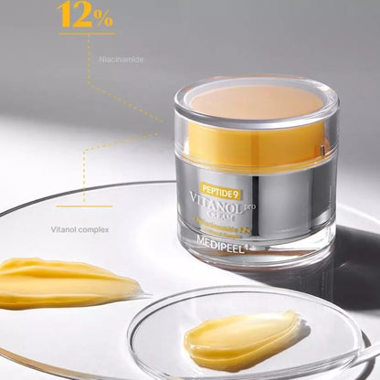 Crema fata anti-imperfectiuni cu 12% niacinamida, retinal si peptide, ten matur sau cu pete, 50 g