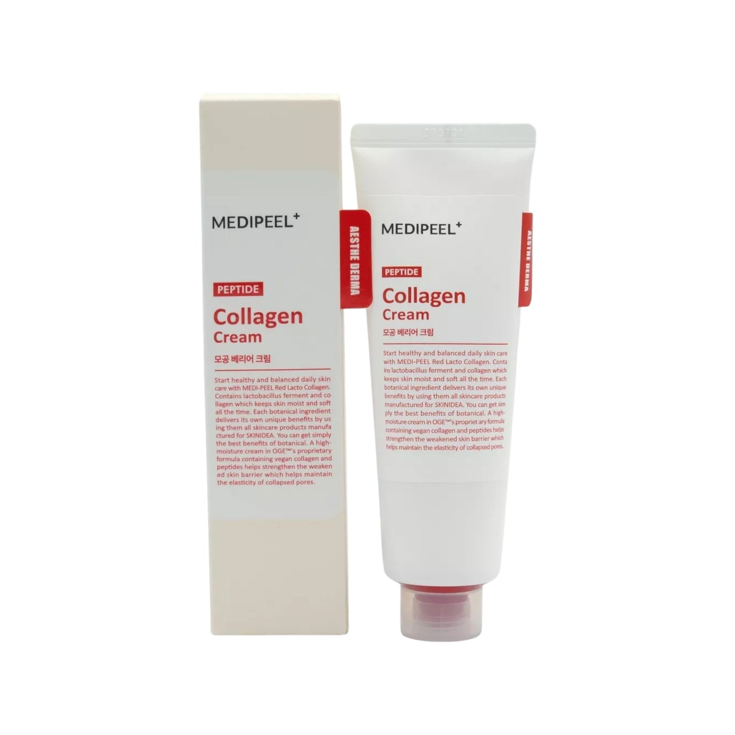 MEDIPEEL Red Lacto Peptide Collagen Barrier Cream 80 ml, crema cu peptide si colagen, intareste bariera si imbunatateste elasticitatea