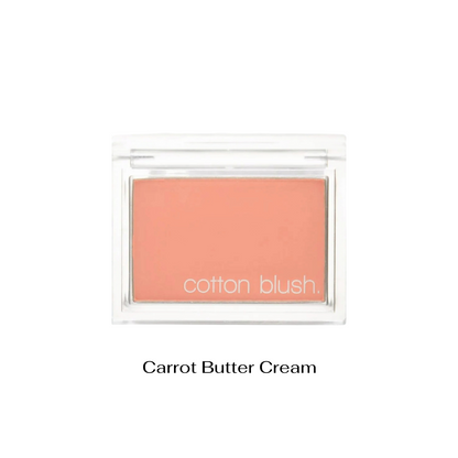 MISSHA Cotton Blusher Carrot Butter Cream, fard de obraz catifelat care oferă obrajilor un aspect proaspăt și natural