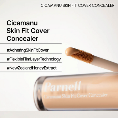 PARNELL Cicamanu Skin Fit Cover Concealer, corector cu extract de Centella care acoperă imperfecțiunile și calmează pielea