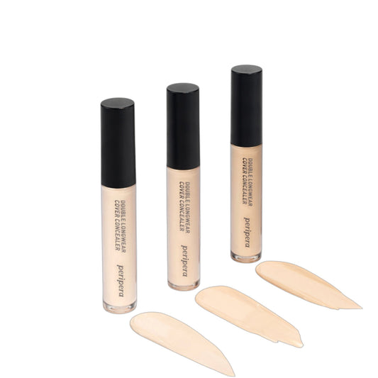 PERIPERA Double Longwear Cover Concealer, corector cu acoperire mare care camuflează imperfecțiunile și rezistă toată ziua