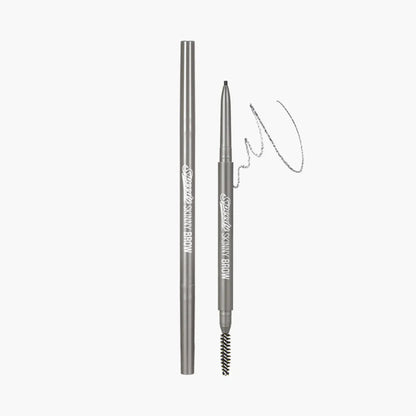 PERIPERA Speedy Skinny Brow 06 Cool Gray, creion subțire pentru sprâncene gri rece care conturează și umple cu precizie sprâncenele