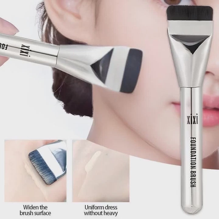 XIXI Flat Head Foundation Brush, pensulă de machiaj cu cap plat pentru aplicarea uniformă a fondului de ten