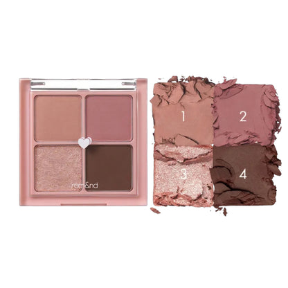 ROM&ND Better Than Eyes 02 Dry Rose, paletă de farduri pentru un machiaj romantic și elegant