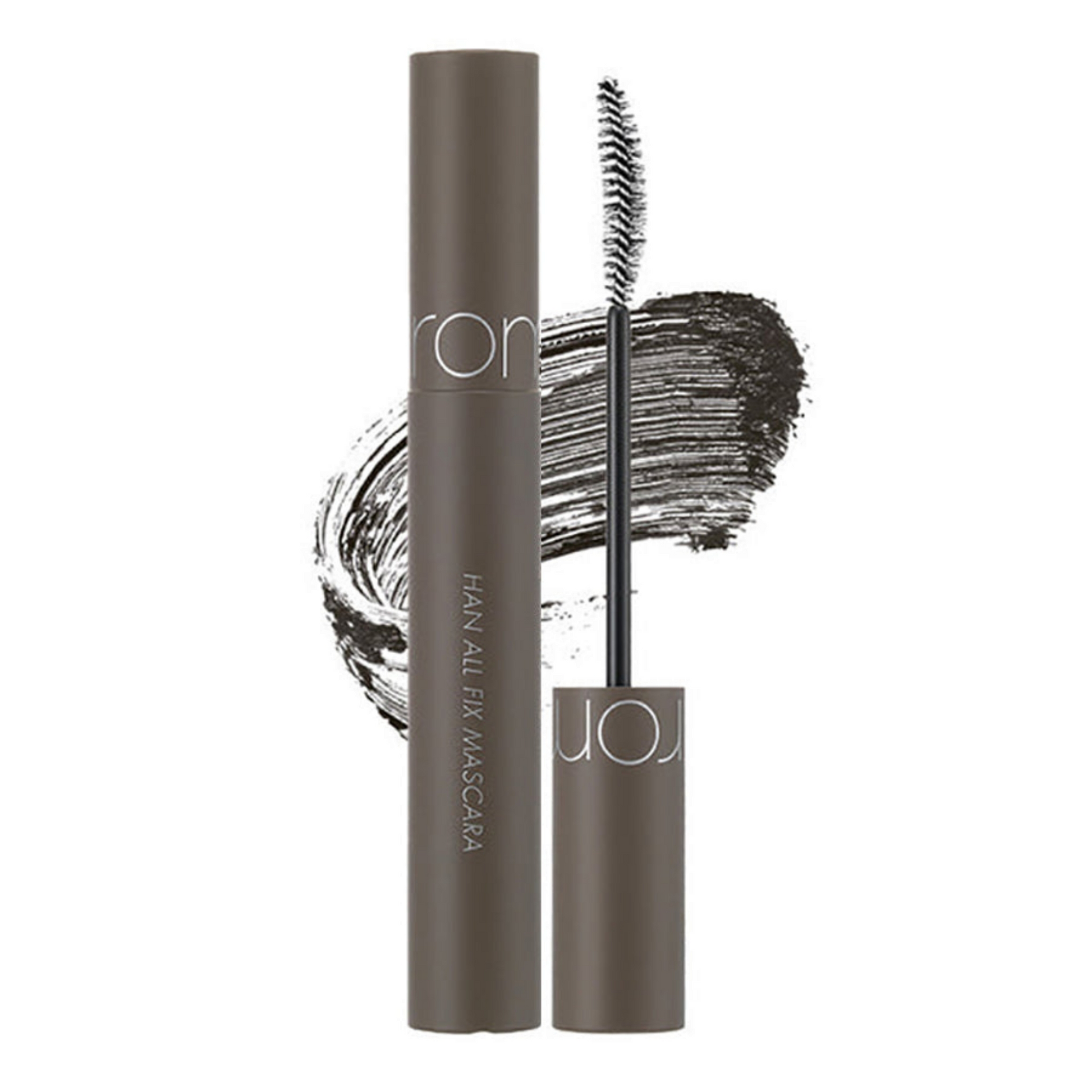 ROM&ND Han All Fix Mascara L02 Long Ash, mascara gri-cenușiu pentru alungire naturală și definire subtilă a genelor
