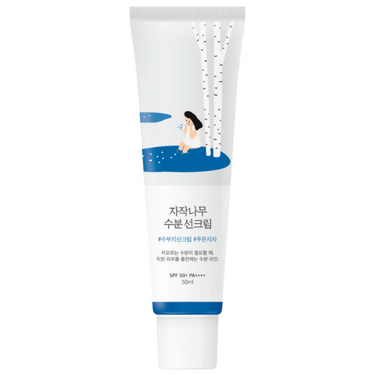 ROUND LAB Birch Juice Moisturizing Sunscreen SPF50, cremă solară hidratantă care protejează și calmează pielea