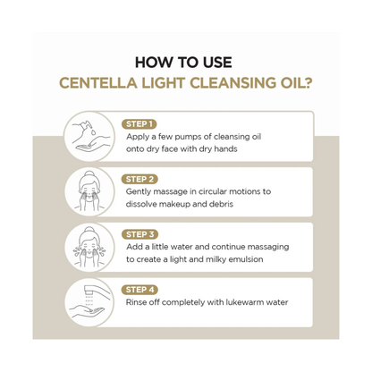 Skin1004 madagascar centella light cleansing oil ulei demachiant lejer pentru indepartarea machiajului si curatarea delicata a pielii
