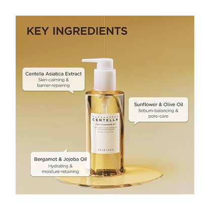 Skin1004 madagascar centella light cleansing oil ulei demachiant lejer pentru indepartarea machiajului si curatarea delicata a pielii