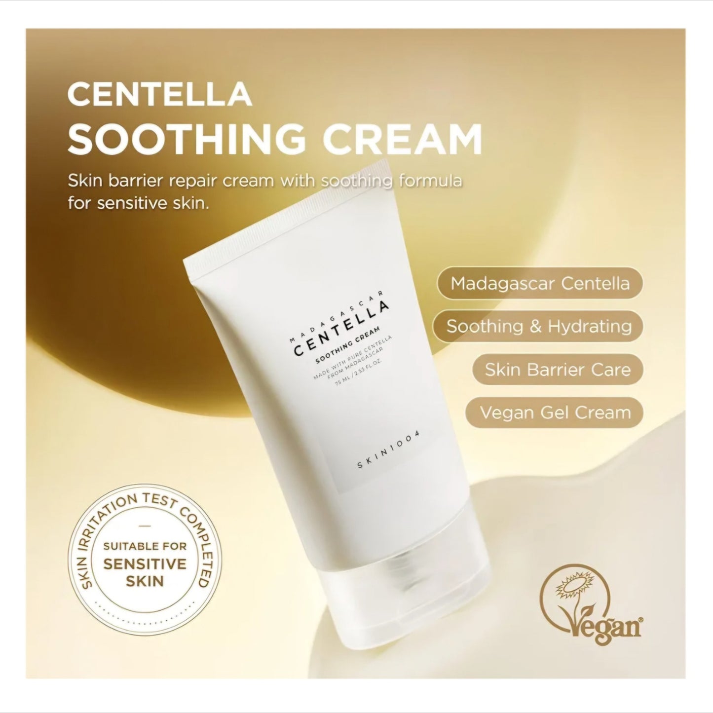 SKIN1004 Madagascar Soothing Centella Cream 30 ml, crema calmanta cu centella asiatica, hidrateaza si reduce roseata