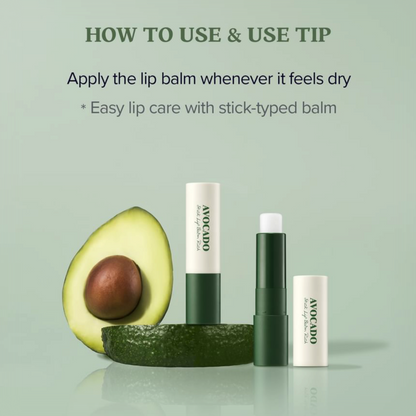 SKINFOOD Avocado Stick Lip Balm Rich, balsam de buze nutritiv care hidratează intens și lasă buzele catifelate