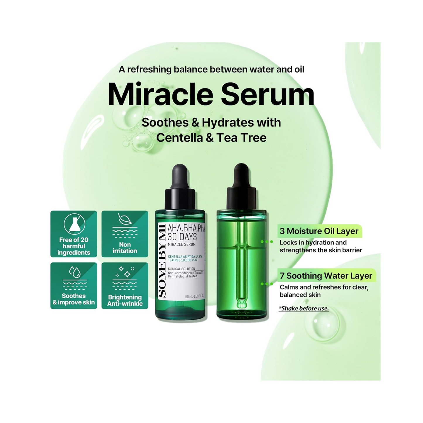 Somebymi Aha Hha Pha 30 days miracle serum 50 ml ser exfoliant pentru imbunatatirea texturii pielii si curatarea porilor