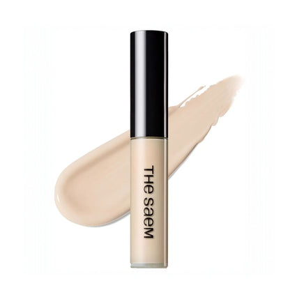 The SAEM Cover Perfection Tip Concealer 01 Clear Beige, corector lichid bej deschis cu acoperire mare care uniformizează și luminează tenul