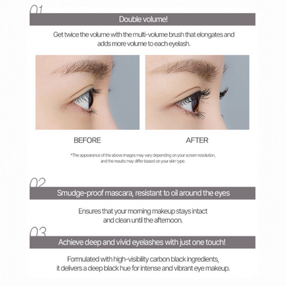 The SAEM Saemmul Perfect Volume Mascara, mascara pentru volum intens care oferă gene pline și bine definite