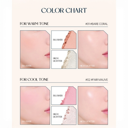 Too Cool For School TAG Mood Blush Beam, blush cu finish luminos care oferă obrajilor un aspect proaspăt și natural